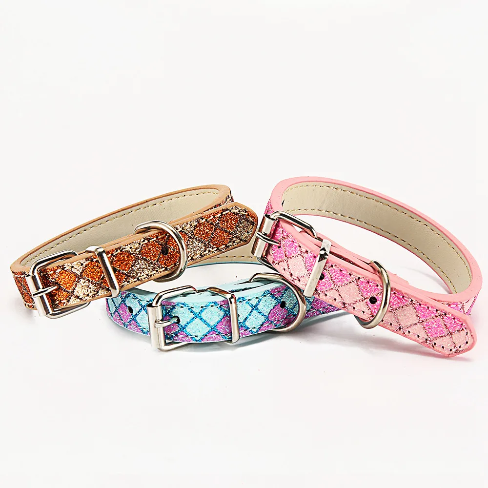 

5 Colors Glowing Dog Collar for Cats Shining Leather Cat Collars for Small Large Dogs Pet Products Collar Puppy Kitten MP0062