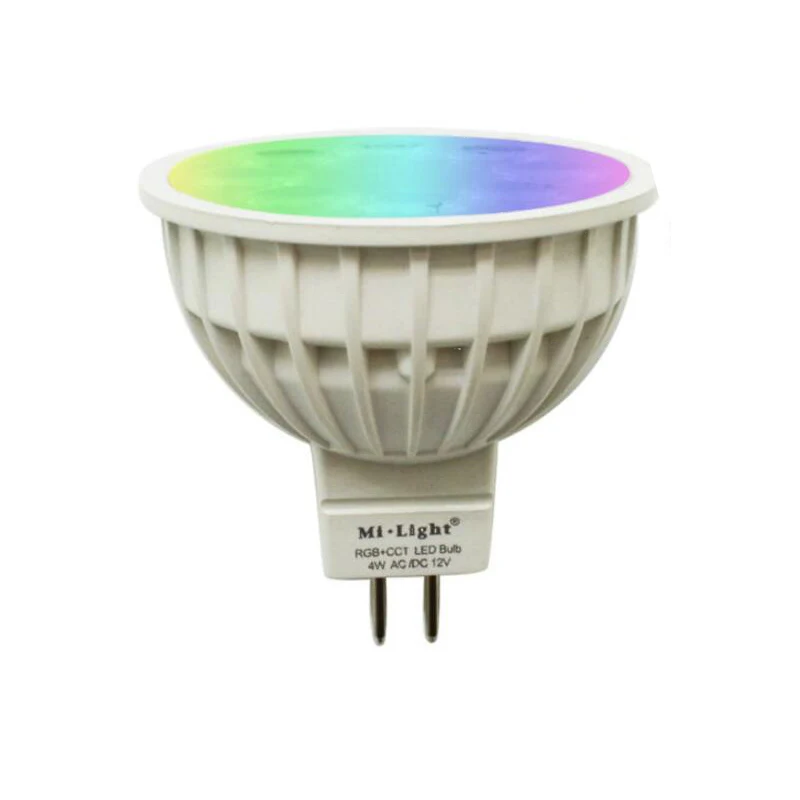 Mi Light GU10 MR16 4 Вт RGB + CCT (CW WW) Светодиодная лампа AC85V-265V 2 4G RF Wifi Пульт дистанционного