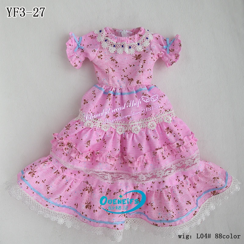 Одежда для кукол BJD SD длинная юбка 1/3 платье с цветочным рисунком кружевное