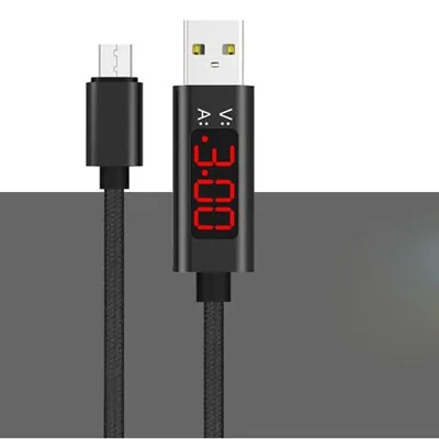 for micro СВЕТОДИОДНЫЙ цифровой микро USB кабель зарядное устройство с интерфейсом Lightning V/A Дисплей для передачи данных и зарядки устройств плетеный кабель для samsung для Iphone 8 pin кабель, цвета в ассортименте - Цвет: for micro
