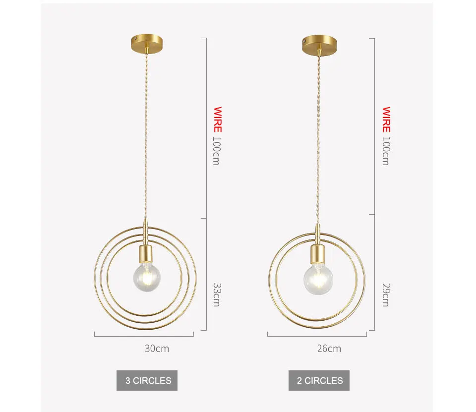 Nordic Single Head Golden Lamp Hemp Rope Iron Round Chandelier Industrial Wind Loft FOR Living Room Bedroom Cafe Aisle Lights