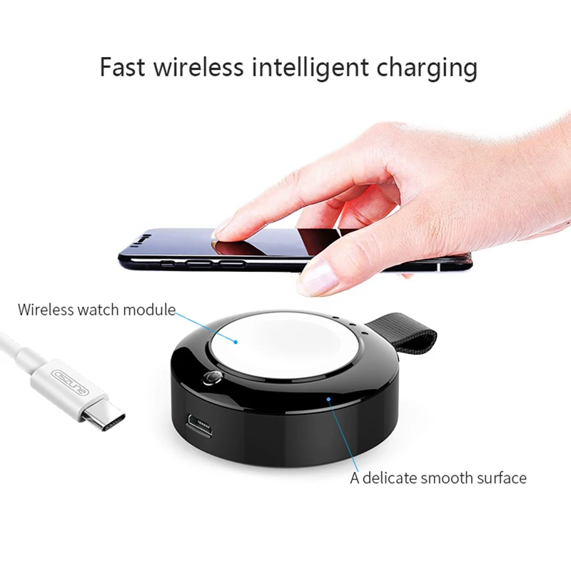 Внешний аккумулятор QI Беспроводное зарядное устройство для Apple iWatch 1 2 3 4 power Bank 950