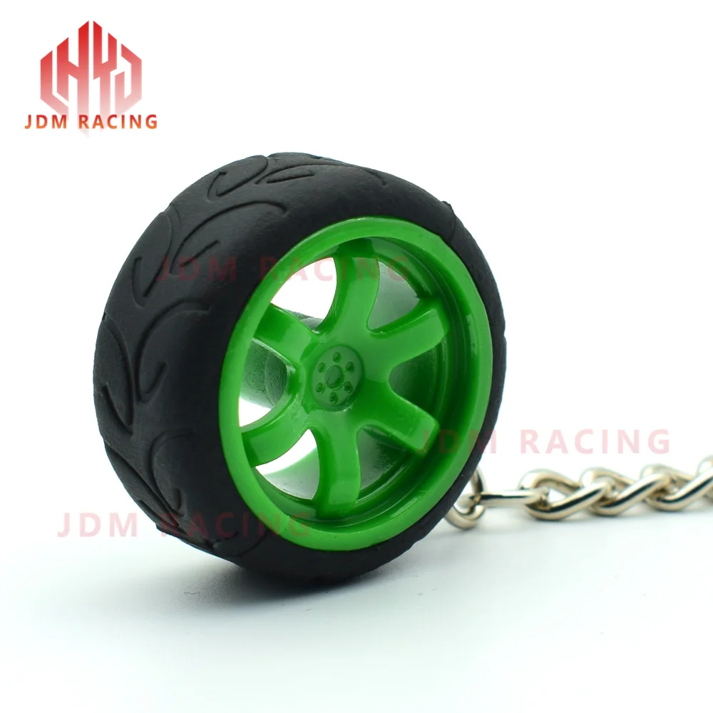 Хот Креатив Ауто Парт Модель ТЕ37 Сикс Стар Вил Рим Тайер Кейчейн Кейринг Ключевая цепочка Ключобр Стальной кованый ключ-подвеска Автомобильные аксессуары