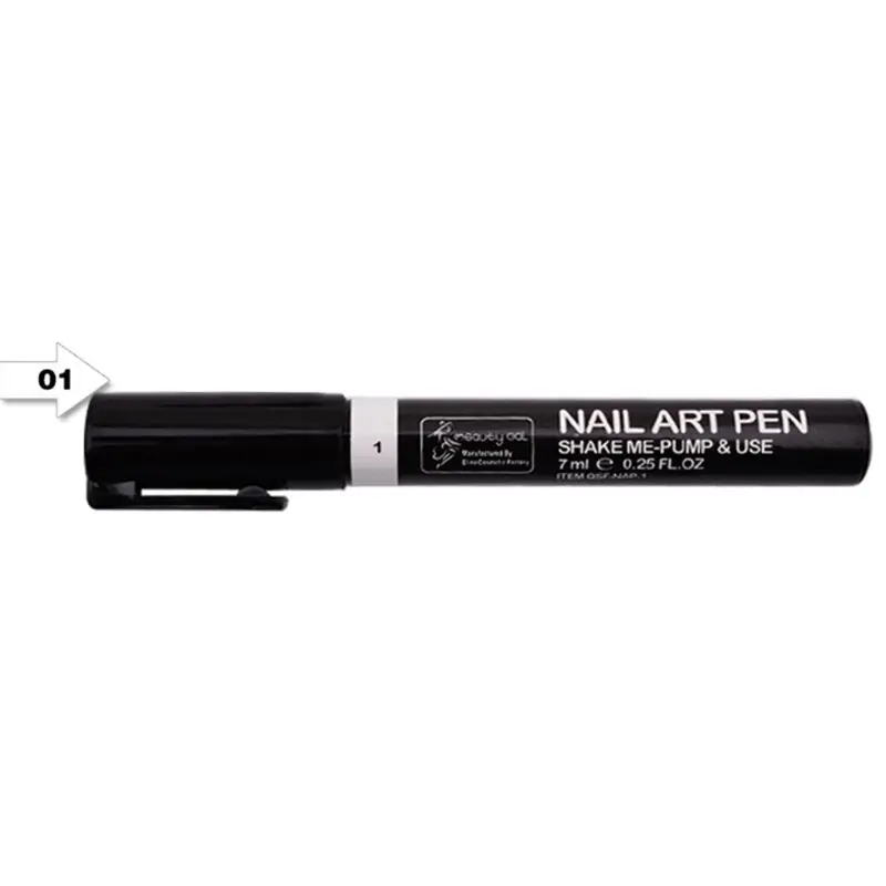 Белый УФ лак для ногтей ручка 16 цветов 3D дизайн ногтей Маркер Краска Ручка Маникюр дизайн ногтей аксессуары: гель новые инструменты для рисования - Цвет: Белый