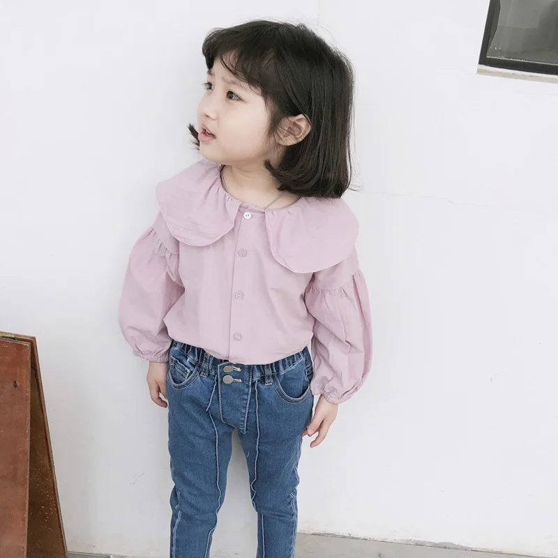 Детская блузка с длинным рукавом из хлопка|girls blouse|girls school shirtsgirls blouses children |