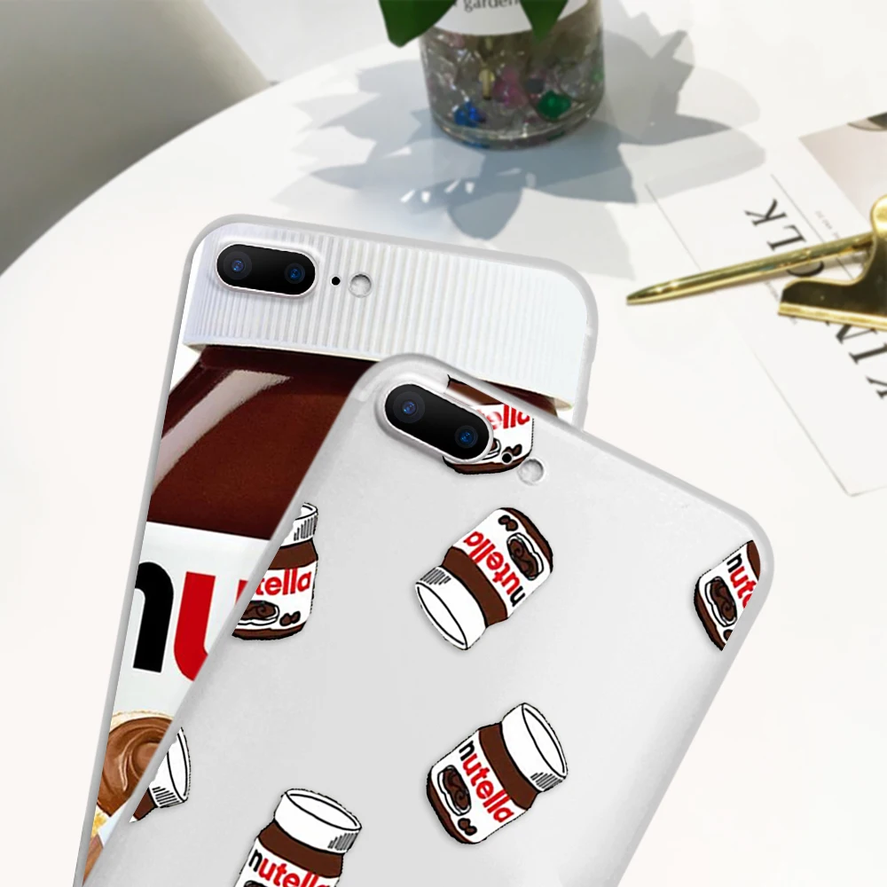 Матовый белый чехол на заднюю панель для iPhone X 11 Pro XS Max XR чехол для iPhone 5 5S SE 8 7 6 6S Plus чехол из мягкого ТПУ nutella Capa чехол