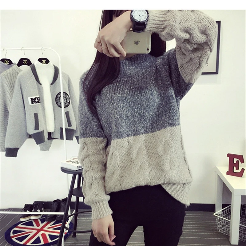 Женские свитера пуловеры Осень-зима 2019 свободный свитер с заклепками пуловер