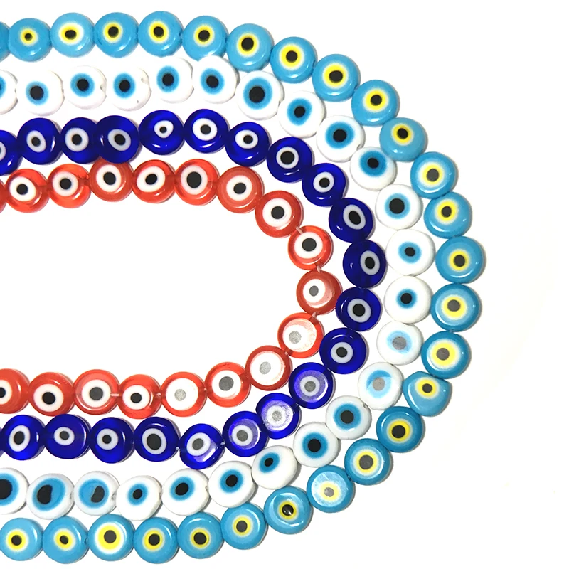 4 цвета плоские бусины для изготовления ювелирных изделий 6/8/10/12 мм | Украшения и