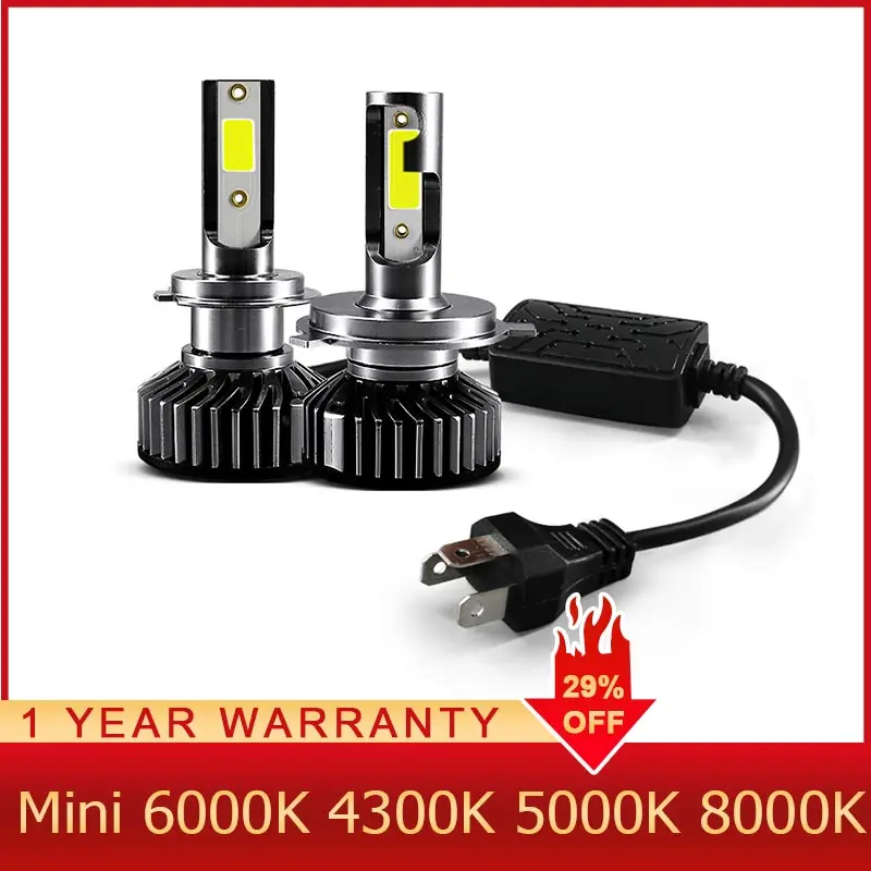ROADOT мини 10000LM H7 светодиодный H4 6000K 8000K 4300K 5000K H1 H11 H3 9006 COB фары автомобиля аксессуары