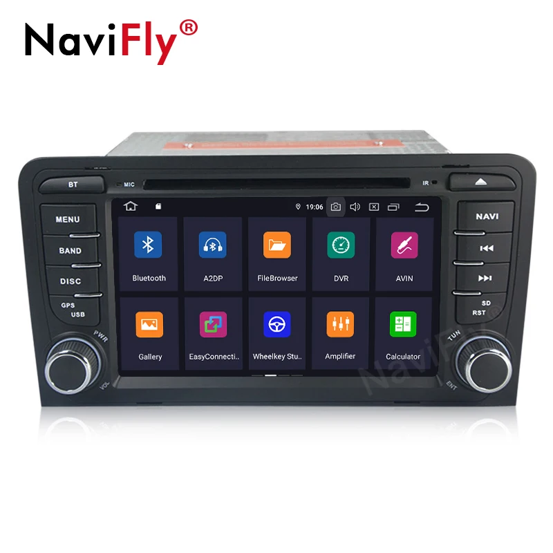 NaviFly IPS DSP Android9.0 автомобильный DVD GPS для Audi A3 8P 2003-2012 S3 2006-2012 RS3 Sportback 2011