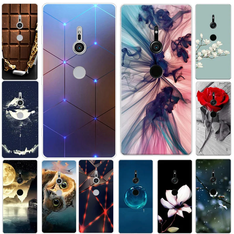 

For Sony Xperia XZ2 Case Soft Silicone TPU Cover Cartoon Phone Case Clear Bumper Fundas For Sony XZ2 Xperia XZ2 Phone Coque xz 2
