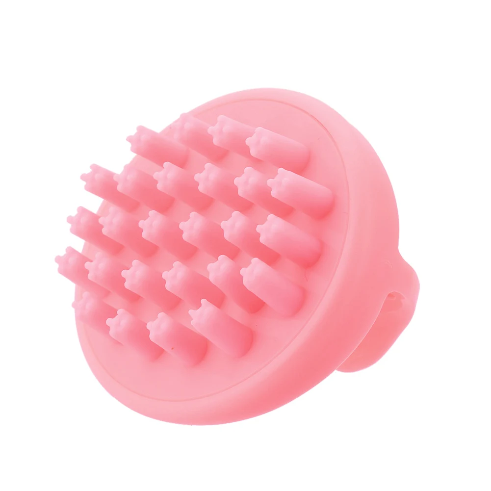 Pink 2 Силиконовый макет головы волосы, кожа головы массажер-Расческа Шампунь для спа-процедур щетка для мытья волос Расческа для душа ванна расческа для волос для людей домашних животных - Цвет: Pink 2