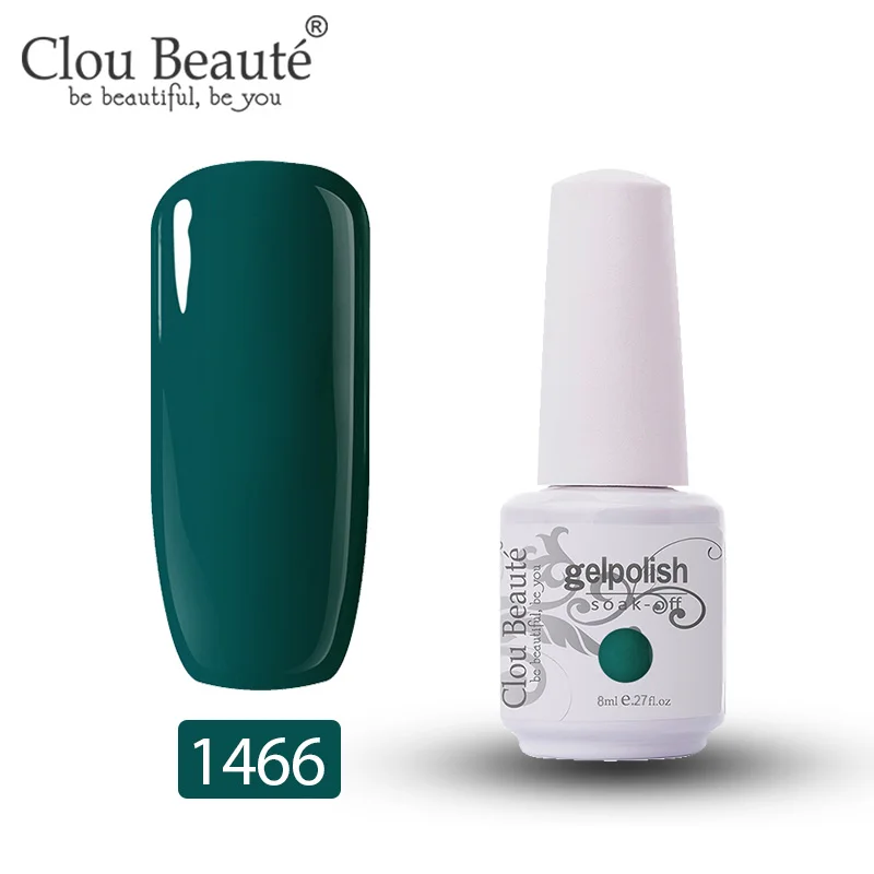 1466 Clou Beaute Гель-лак 85 цветов набор гель-лаков для ногтей маникюрный цветной гель-краска УФ-гель для ногтей замачиваемый светодиодный лак для ногтей 8 мл - Цвет: 1466