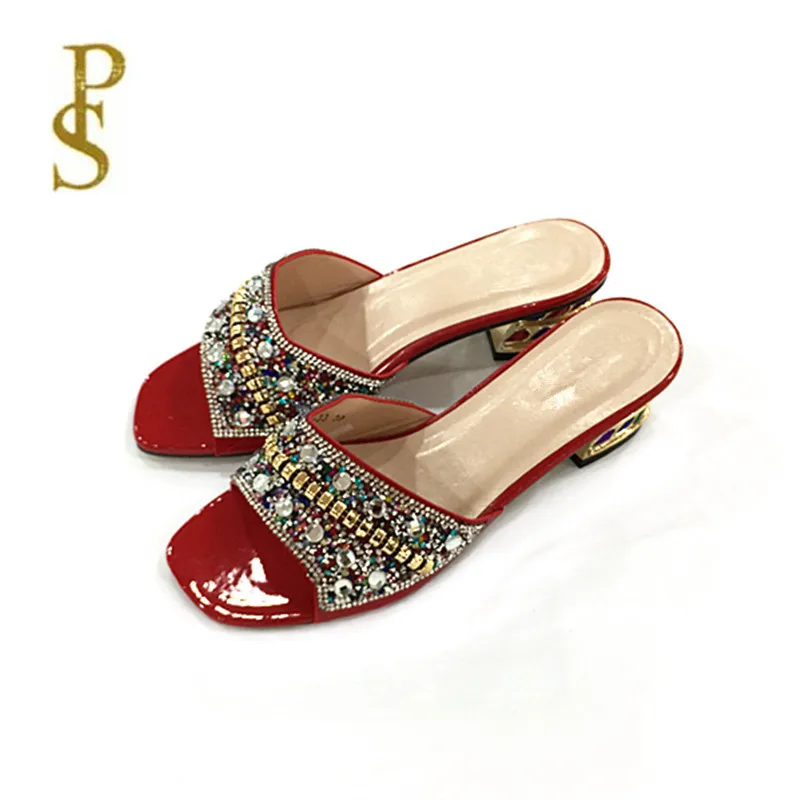 Лидер продаж летняя женская обувь женские шлепанцы со стразами|Тапочки| |