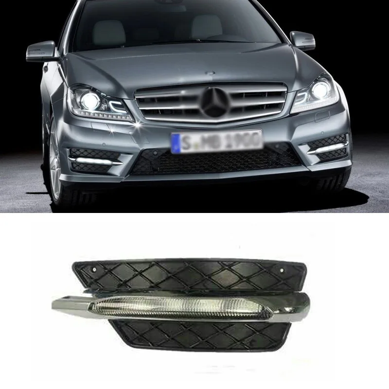 

Original Size Fog Light Replacement to Daylight DRL for Mercedes Benz C180 C200 C260 C300 W204 2011-2014