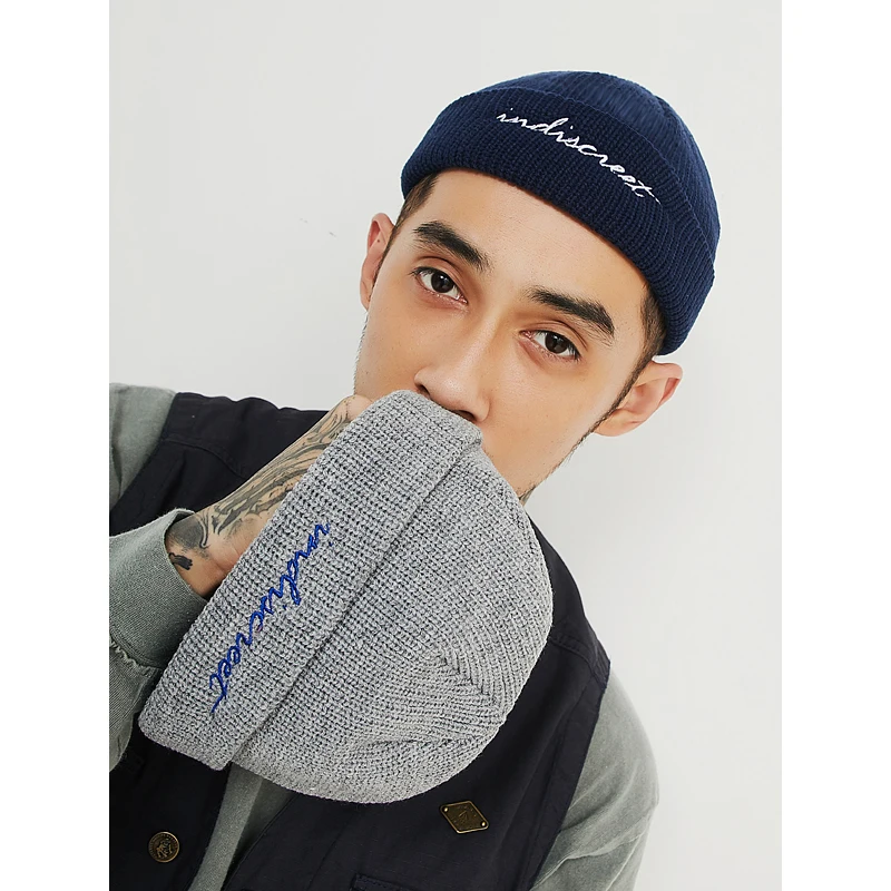 Hip Hop Street Style Knit Hats For Women Men Autumn Winter Warm Cap Knitted Caps Beanie Hat Skullies With Balck / Orange /Gray