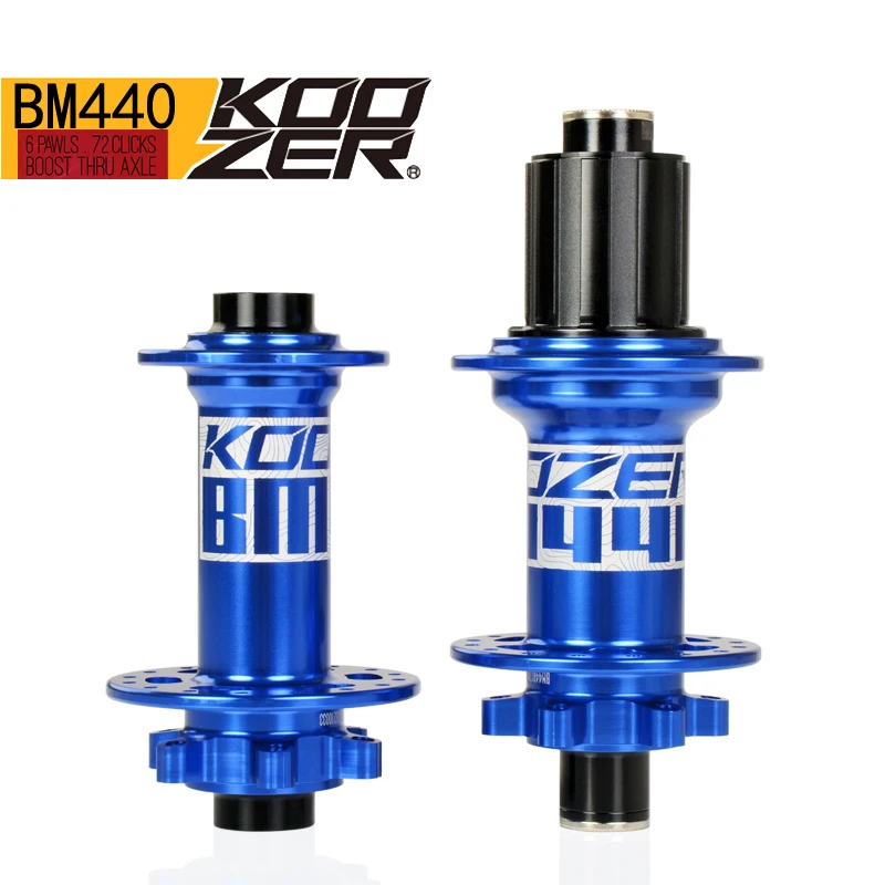 KOOZER BM440 передняя, Задняя Ступица, 32 отверстия, велосипедные ступицы, 4 подшипника, 6 пауков, 72 клика AM FR MTB, горный велосипед, Сверхлегкий, 440 г