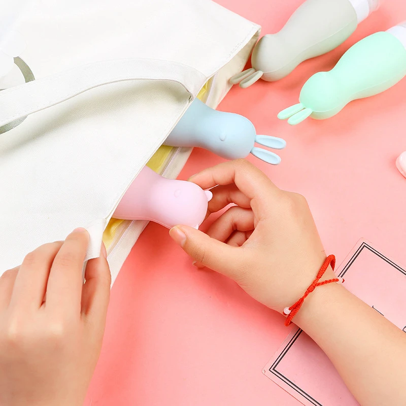 Милые силиконовые бутылки для путешествий с животными косметический шампунь