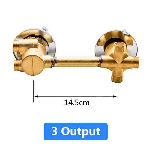 3ways 14.5cm screw 2/3/4/5 способ Выход латунный душевой клапан смеситель Термостатический смеситель для душа переключающий клапан Управление душевая кабина смеситель для кухни - Цвет: 3ways 14.5cm screw
