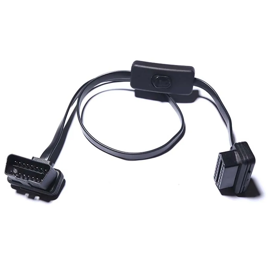 Высококачественный 16-контактный удлинитель OBD2 с переключателем ультратонкий