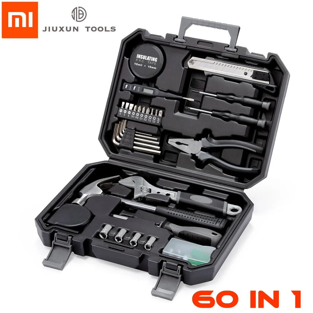 Фото XIAOMI JIUXUN 60/12 в 1 DIY Набор инструментов общий бытовой ручной инструмент с отверткой XIAOMI JIUXUN 60/12 в 1 DIY Набор инструментов общий бытовой ручной инструмент с отверткой