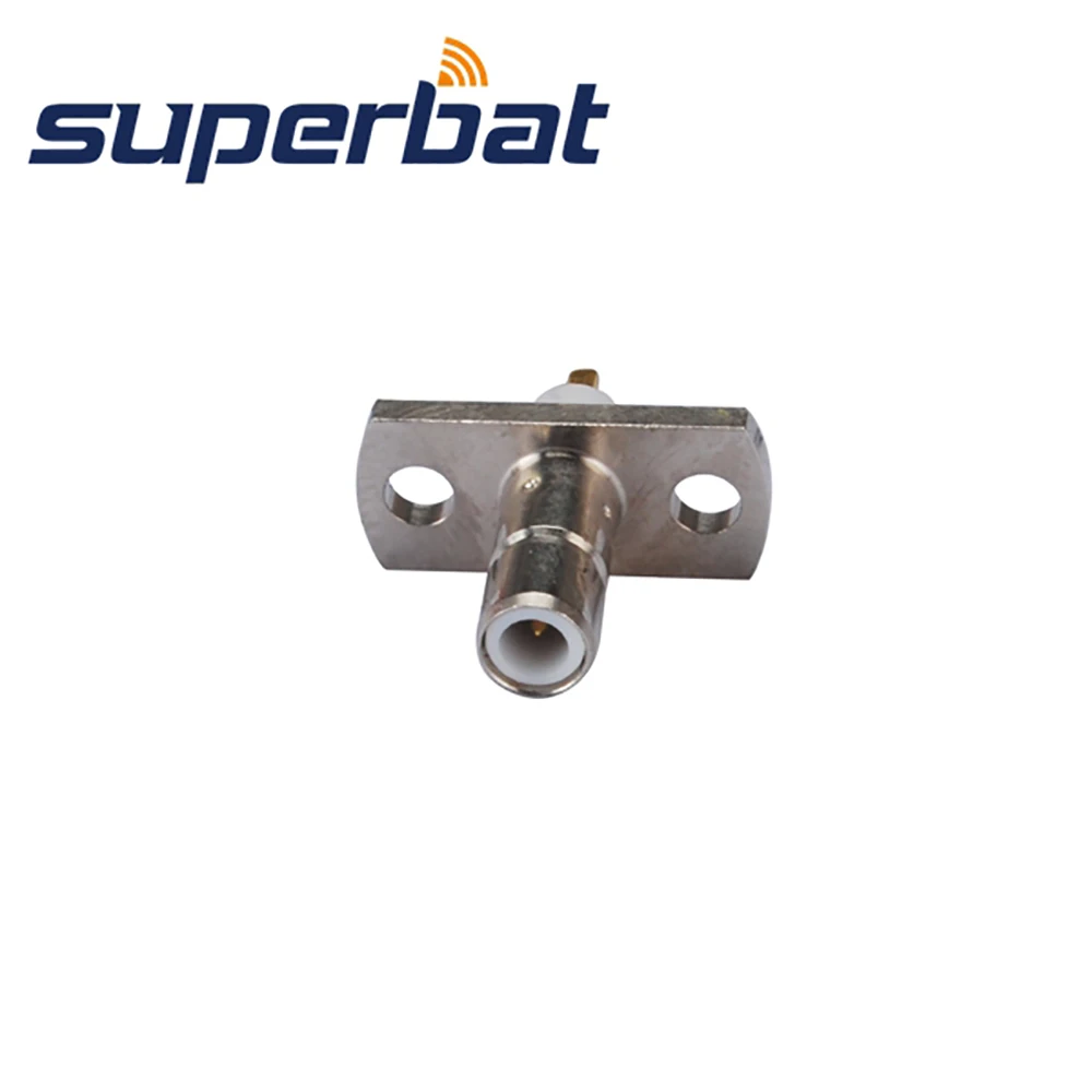 Superbat 10 шт. SMB панельный разъем с 2 отверстиями коротким диэлектрическим и паяльным