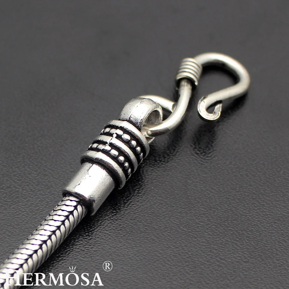 HERMOSA jewelry classic HOT Bali Design VINTAGE 925 пробы Серебряная цепочка 3 размера на выбор браслеты