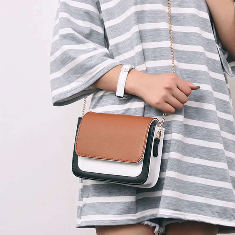 Простая модная женская сумка через плечо из искусственной кожи популярная