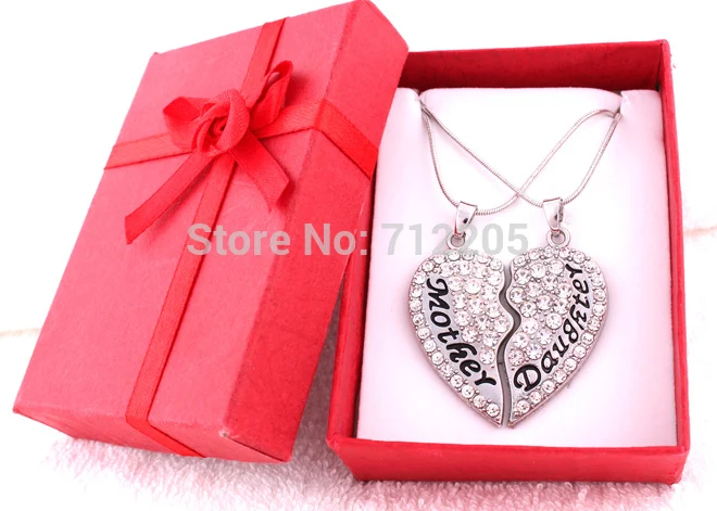 Подарочная упаковка стразы сердце для мамы и дочки лучший друг День матери семья