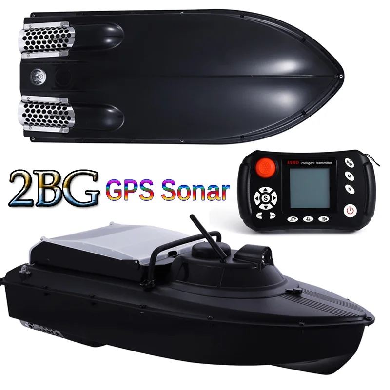 2BG 20A Black Модернизированная JABO 2BG 20A 10A gps гидролокатор приманка лодка автопилот гидролокатор рыболокатор лодка(металлическая крышка лезвия - Цвет: 2BG 20A Black