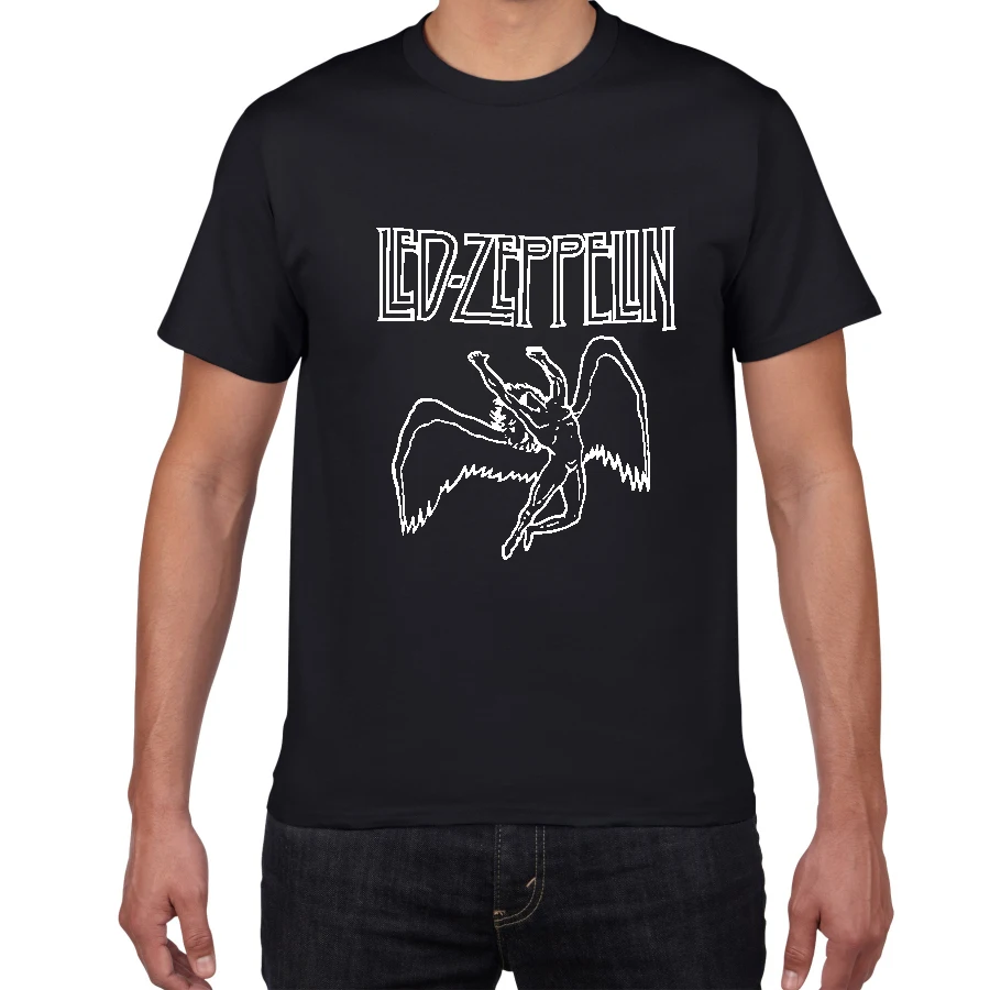 Led zeppelin, футболка в стиле хард рок, Мужская футболка в стиле хип-хоп, футболка в стиле фолк-рок, Мужская хлопковая футболка в стиле панк, летняя футболка, homme camisetas