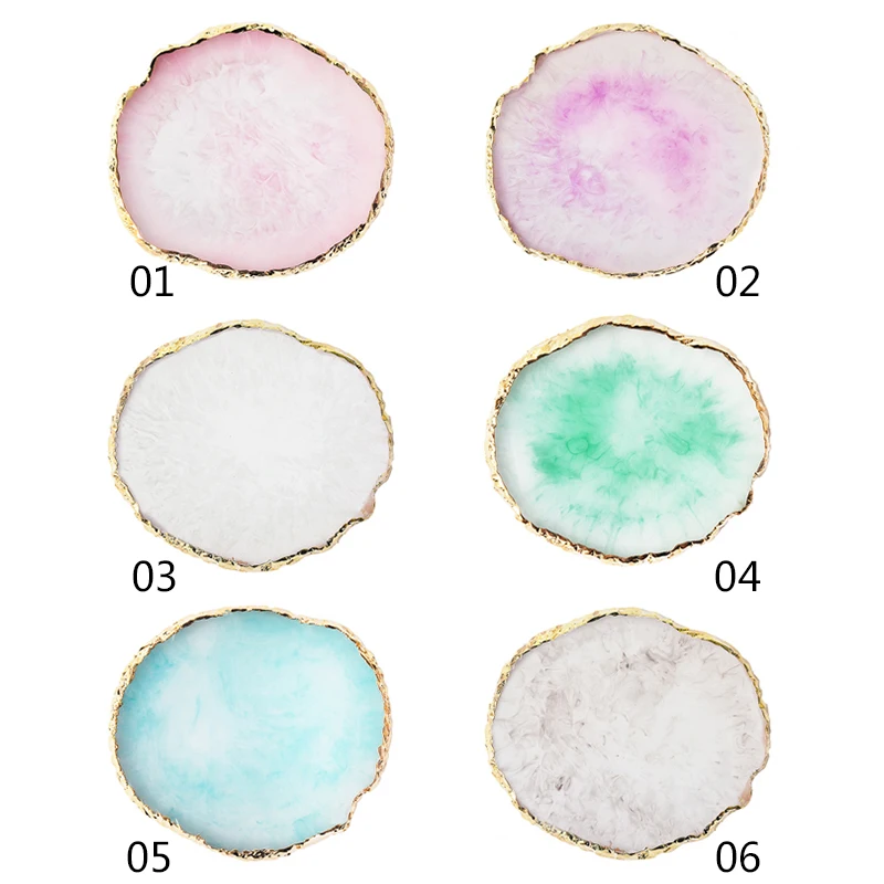 Палитра из натурального агата для нейл-арта витрина смешивания цветов ногтей J11 |