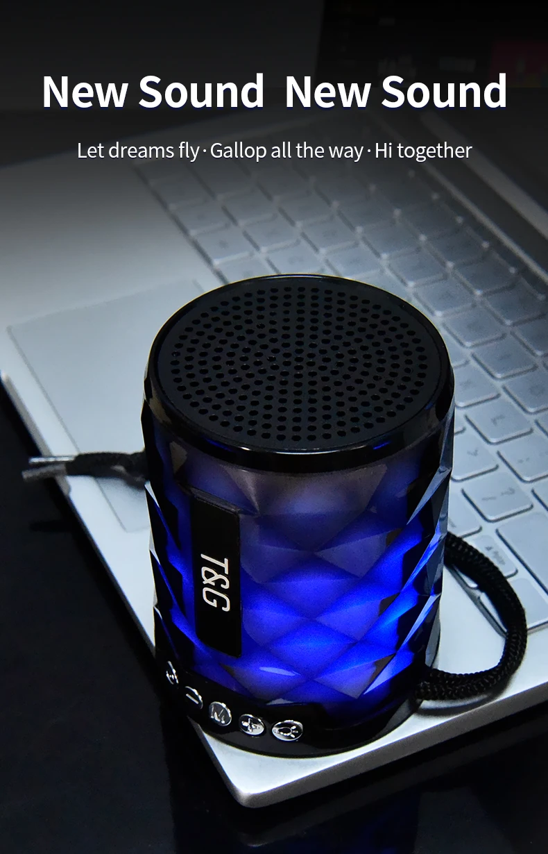 HANXI Портативный беспроводной Bluetooth динамик, Bluetooth мини динамик, сабвуфер, для улицы, музыка, бас, громкий динамик, поддержка TF карты, FM