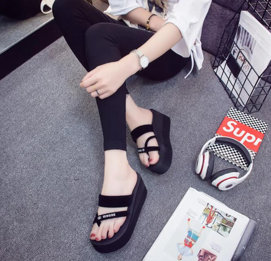 Новинка летние толстые нижние сандалии с губчатой подошвой индивидуальный