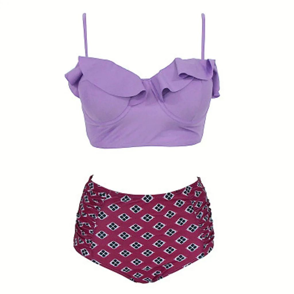 Сексуальный женский купальник с принтом груди новый стиль пляжный высокой