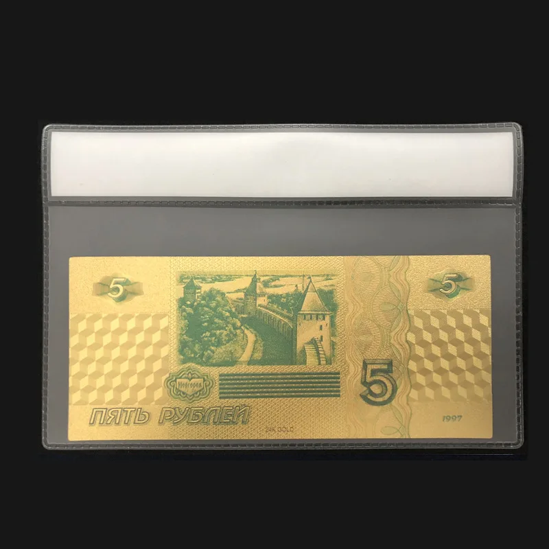 Банкнота с покрытием из 24-каратной золотой фольги Золотая золотым в виде