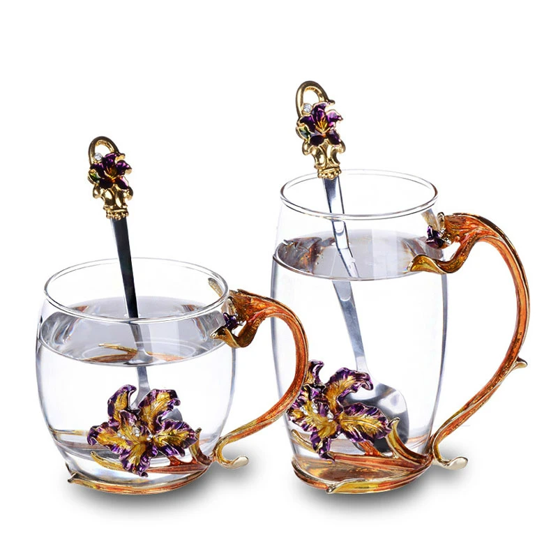 Лучшая эмалированная цветная Радужная кристальная стеклянная чашка для вина на