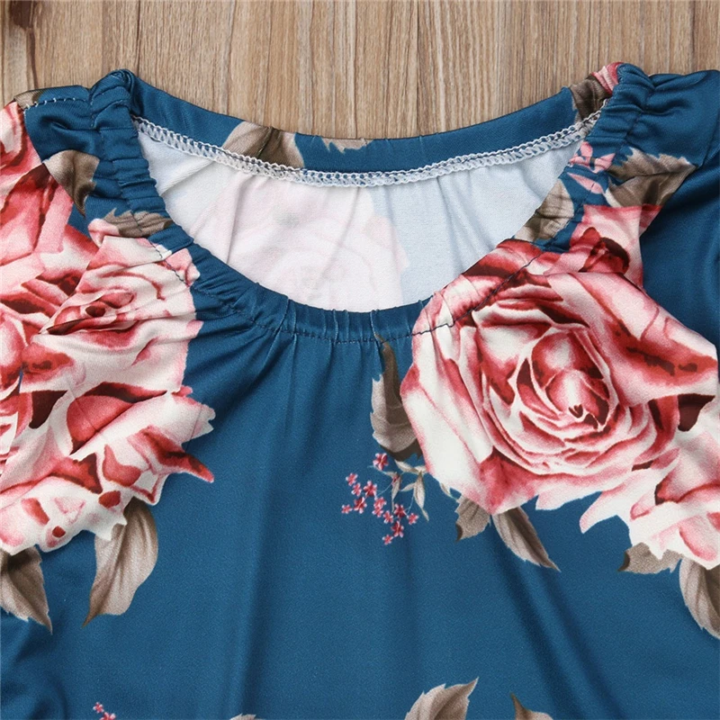 Летние модные детские комбинезоны с цветочным рисунком для девочек + гетры