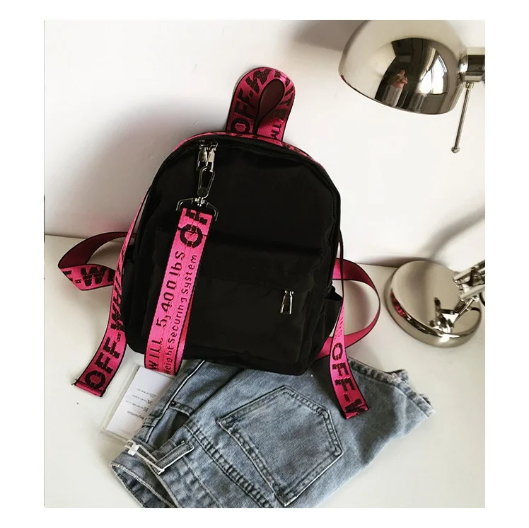 01 Pink Новые мужские и женские холщовые рюкзаки, сумки через плечо, школьные сумки для подростков, мальчиков, ulzzang, маленькая сумка для девочек, рюкзак, модная сумка - Цвет: 01 Pink