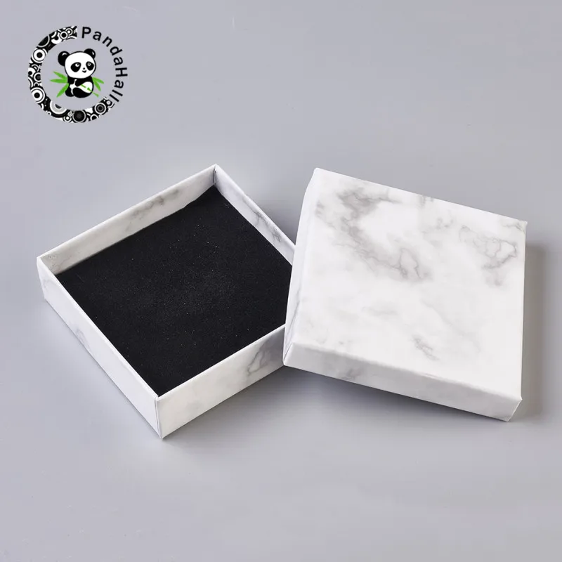 Прямоугольные/квадратные мраморные бумажные картонные шкатулки pandahall для
