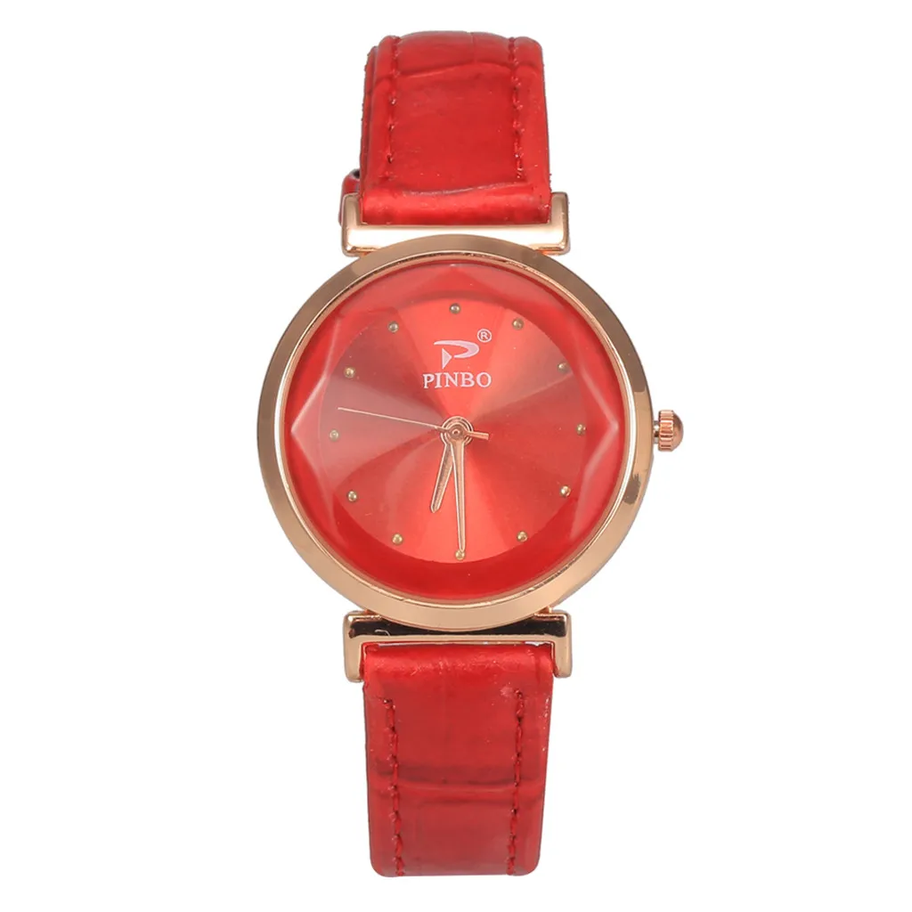 Модные Простые ретро маленькие круглые женские часы с ремешком студенческие