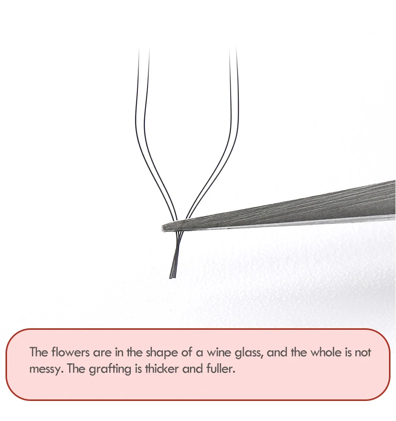 baby curl y-shaped eyelashes extention love mesh woven dense eyelashes super soft mink cilia 3D volume looking eye lash