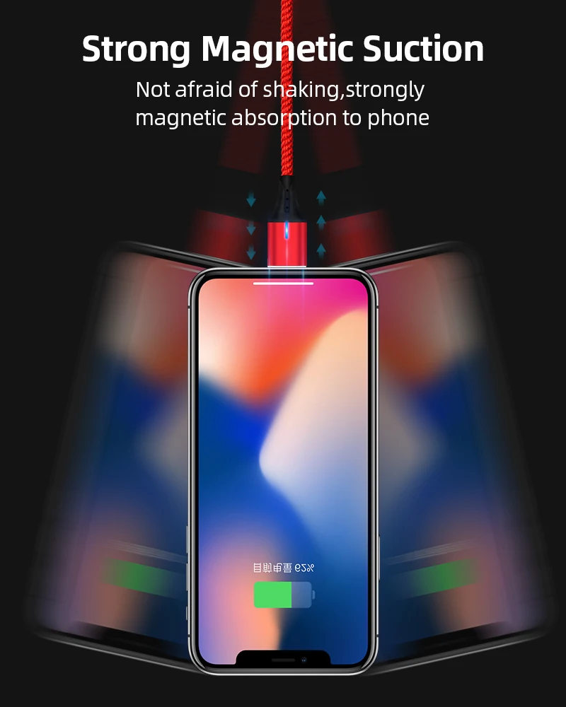 SUNPHG мобильного телефона 3A Магнитный кабель Зарядное устройство 2 м микро Тип usb C кабель для передачи данных для iPhone x samsung S8 S9 huawei Быстрая зарядка 3,0