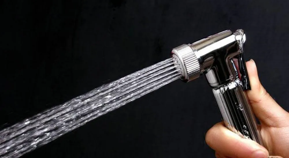 

Luxury Brass Bidet Douche Shattaf Sprayer Kit for Bathroom Chrome Diaper Clean Handheld Muslim Shower, 02-199