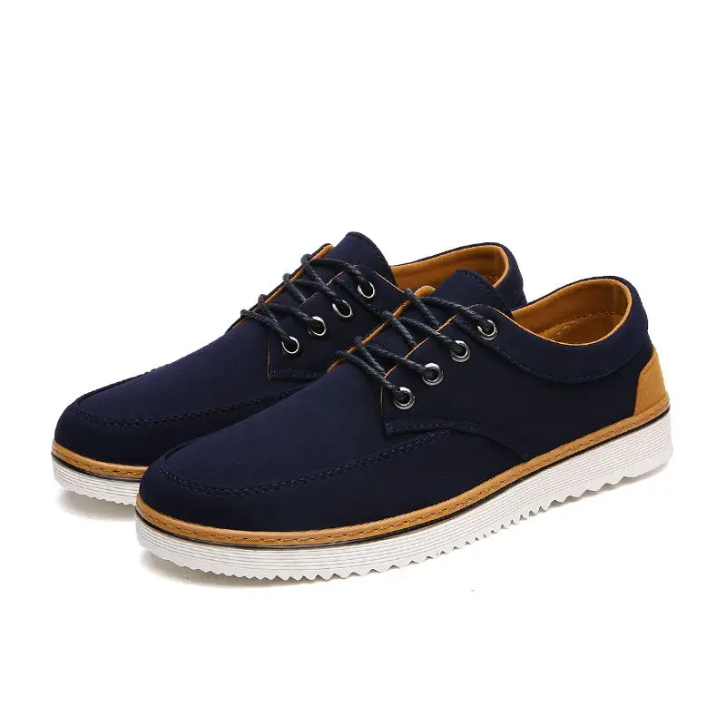 LAISUMK Big Size 39-47 Spring Classic Men Canvas Breathable White Casual Vulcanized Lace-up Flats Sneakers |