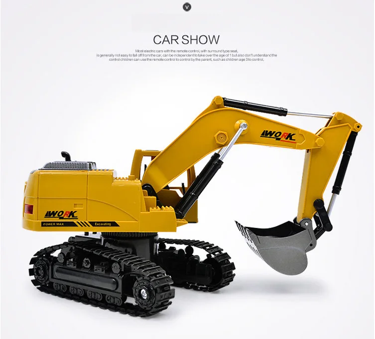 Rc сплав инженерный автомобиль игрушка для мальчика гидравлический гусеничный