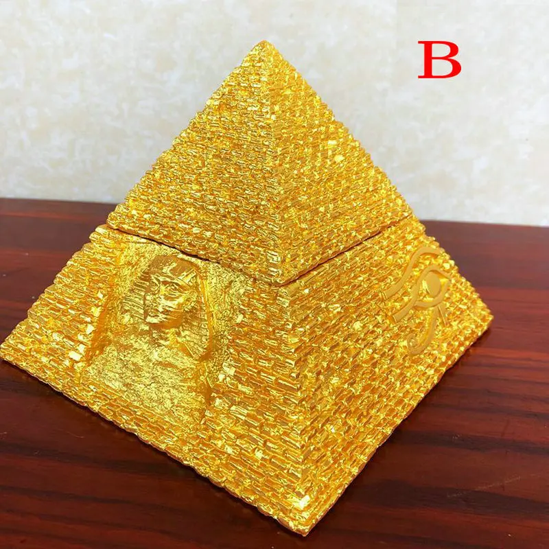 Energy Pyramid Generator Ancient Egyptian Feng Shui Decoration Town House Model Deep Sea Ore Gold High Precision Hunting Ruler
