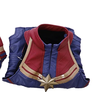 vest MMGG Хэллоуин капитан, для косплея Marvel Carol Danvers Косплей Костюм кожаный комбинезон высокого качества изготовление под заказ размер - Цвет: vest