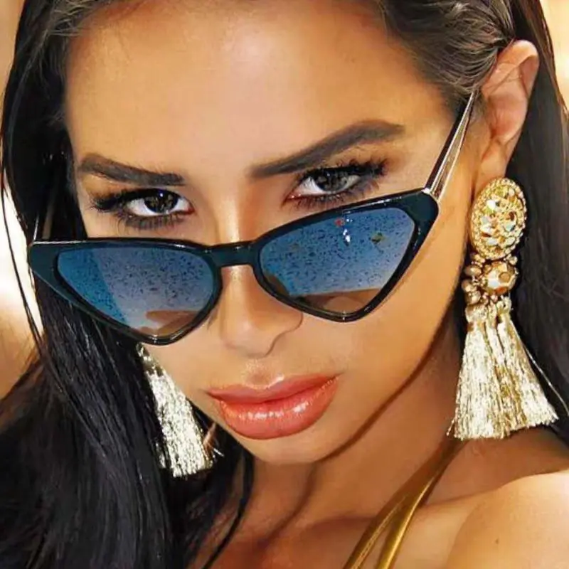 

2021 New Fashion Cute Sexy Ladies Cat Eye Sunglasses Women Vintage Brand Small Sun Glasses Female Oculos de sol UV400