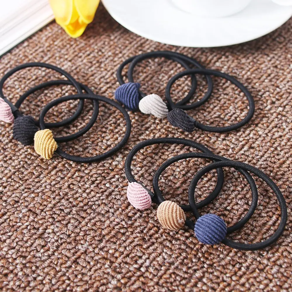 

Girl Star Heart Round Cloth Buckle Rubber Band Hair Rope Headband 3pcs/set